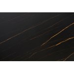 "Рио" стол из HPL 300х120см, цвет столешницы "черный мрамор", угол R3мм