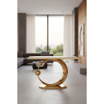 Стол-консоль Дрим IST-800,120х40х78 см, белый нефрит/золотой Стол-консоль Дрим IST-800,120х40х78 см, белый нефрит/золотой