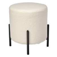 Стул-пуф Otis белый, искусственный мех