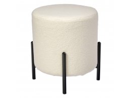 Стул-пуф Otis белый, искусственный мех