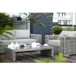 "Тито" журнальный столик из искусственного ротанга, цвет серый