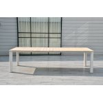 "Прага" обеденный стол с тиковой столешницей и алюминиевым каркасом "Прага" обеденный стол с тиковой столешницей и алюминиевым каркасом