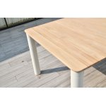 "Прага" обеденный стол с тиковой столешницей и алюминиевым каркасом "Прага" обеденный стол с тиковой столешницей и алюминиевым каркасом