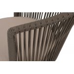 "Люксембург" стул плетеный из роупа, каркас из стали бежево-серый (RAL7006) муар, роуп коричневый круглый, ткань Mossle бежевая