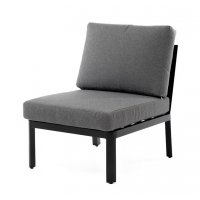 "Париж" модуль диванный алюминиевый центральный, цвет серый