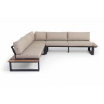 "Тулон" угловой модульный диван, каркас из алюминия