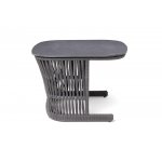 "Лугано" журнальный стол 76х76 H55 см из HPL, цвет "серый гранит"