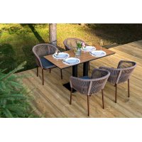 "Каффе Дабл" обеденная группа на 4 персоны, цвет "дуб"