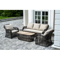 "Ницца" лаунж-зона из искусственного ротанга, цвет бронзовый