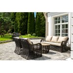 "Ницца" лаунж-зона из искусственного ротанга, цвет бронзовый "Ницца" лаунж-зона из искусственного ротанга, цвет бронзовый