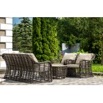 "Ницца" лаунж-зона из искусственного ротанга, цвет бронзовый "Ницца" лаунж-зона из искусственного ротанга, цвет бронзовый