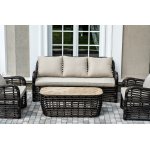 "Ницца" лаунж-зона из искусственного ротанга, цвет бронзовый "Ницца" лаунж-зона из искусственного ротанга, цвет бронзовый