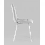 Стул Chilly велюр серебристый белые ножки