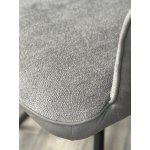 Стул НОРМАН 360 град., цвет BELLA-13/CYPRUS-10 серый, шенилл/замша / черный каркас М-City