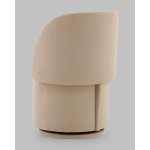 Пуф-трансформер Таунсвилл вращающийся с ящиком велюр бежевый