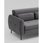 Диван-кровать прямой Барнаби велюр серый