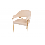 Стул обеденный Модена MC886-BG-2, 59х61х79 см, бежевый/глянцевое золото