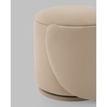 Пуф-трансформер Таунсвилл вращающийся с ящиком велюр бежевый