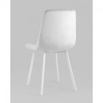 Стул Chilly велюр серебристый белые ножки