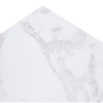 Стол МОЦАРТ 200 Белый мрамор, стекло / Белый М-City