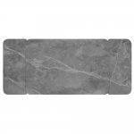 Стол Arthur раскладной 120-184x80x75см, керамогранит серый мрамор Greys Grey, чёрный