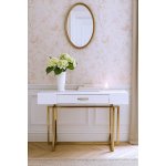 Стол-консоль Гарда-1 P-MJ-003, 120х40х76 см, белый/золото Стол-консоль Гарда-1 P-MJ-003, 120х40х76 см, белый/золото