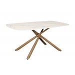 Стол обеденный Неаполь160 TW-1162-T-1,160x90x76 см, белый мрамор