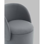 Пуф-трансформер Таунсвилл вращающийся с ящиком велюр серый