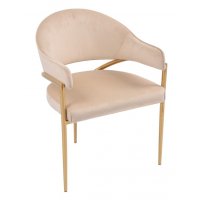 Стул обеденный Модена MC886-BG-2, 59х61х79 см, бежевый/глянцевое золото