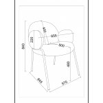 Стул обеденный Клауд TW-1137-А, молочный