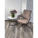 Стул KINNET 360 град. поворот.  MOHAIR-440 / CASTEL-20 Шоколадный,ткань/ Тем.-серый каркас, ®DISAUR