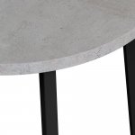 Стол Next круглый раскладной 90-120x90x76,5см, Бетон Лайт, чёрный Стол Next круглый раскладной 90-120x90x76,5см, Бетон Лайт, чёрный