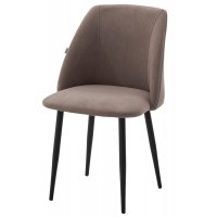 Стул ПЬЕР Marseille-16 Капучино, велюр / Черный каркас M-City