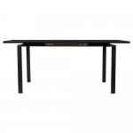 Стол Areal раскладной 140-180х80х75 чёрный мрамор с чёрными ножками