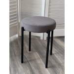 Табурет СТЭК штабилируемый B28 Темно-серый, велюр / черный каркас, М-City Табурет СТЭК штабилируемый B28 Темно-серый, велюр / черный каркас, М-City