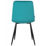 Набор 4 шт Стул обеденный DOBRIN CHILLY, Морской волны Holland 56, основание черное