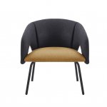 Кресло лаунж Afrida рогожка тёмно-синий горчичный