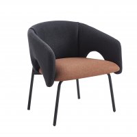 Кресло лаунж Afrida рогожка тёмно-синий терракот