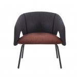 Кресло лаунж Afrida рогожка черный бордо