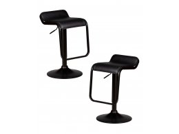 Набор 2 шт Стул барный DOBRIN CRACK BLACK, черный