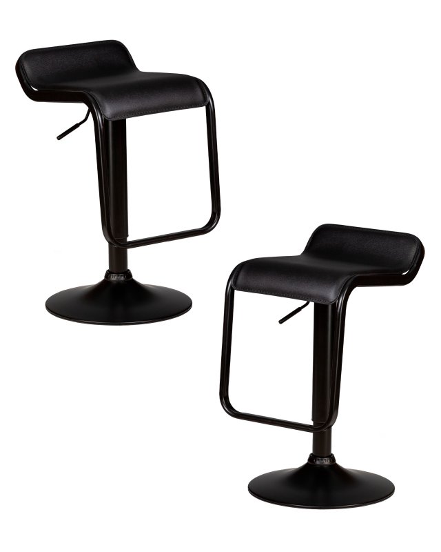 Набор 2 шт Стул барный DOBRIN CRACK BLACK, черный