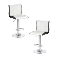 Набор 2 шт Стул барный DOBRIN CANDY, бело-чёрный