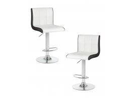 Набор 2 шт Стул барный DOBRIN CANDY, бело-чёрный