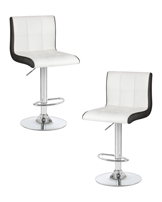 Набор 2 шт Стул барный DOBRIN CANDY, бело-чёрный