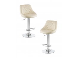 Набор 2 шт Стул барный DOBRIN LOGAN, кремовый