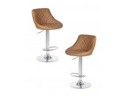 Набор 2 шт Стул барный DOBRIN LOGAN, мокко