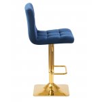 Набор 2 шт Стул барный DOBRIN GOLDIE, синий велюр (MJ9-117)