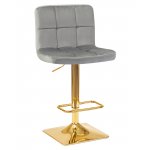 Набор 2 шт Стул барный DOBRIN GOLDIE, серый велюр (MJ9-75)