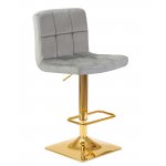 Стул барный DOBRIN GOLDIE, серый велюр (MJ9-75)
