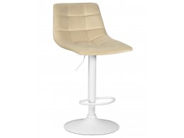 Стул барный DOBRIN TAILOR WHITE, бежевый велюр (MJ9-10)